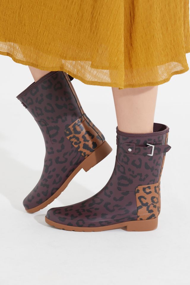 Hunter Refined Hybrid Print Short Rain Boot | Urban Outfitters