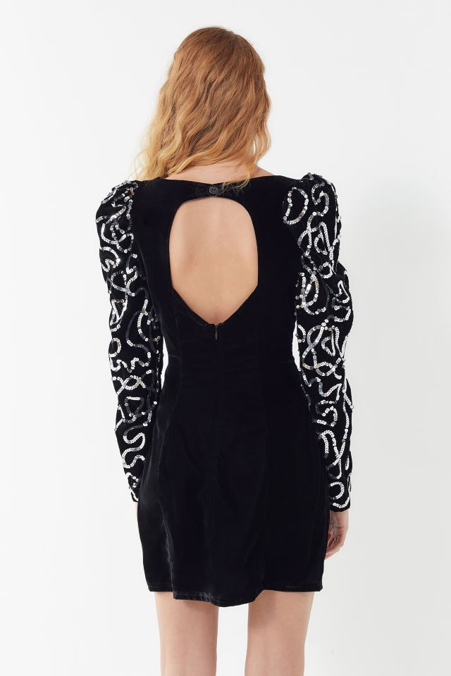 UO Sequin Puff Sleeve Mini Dress  #2