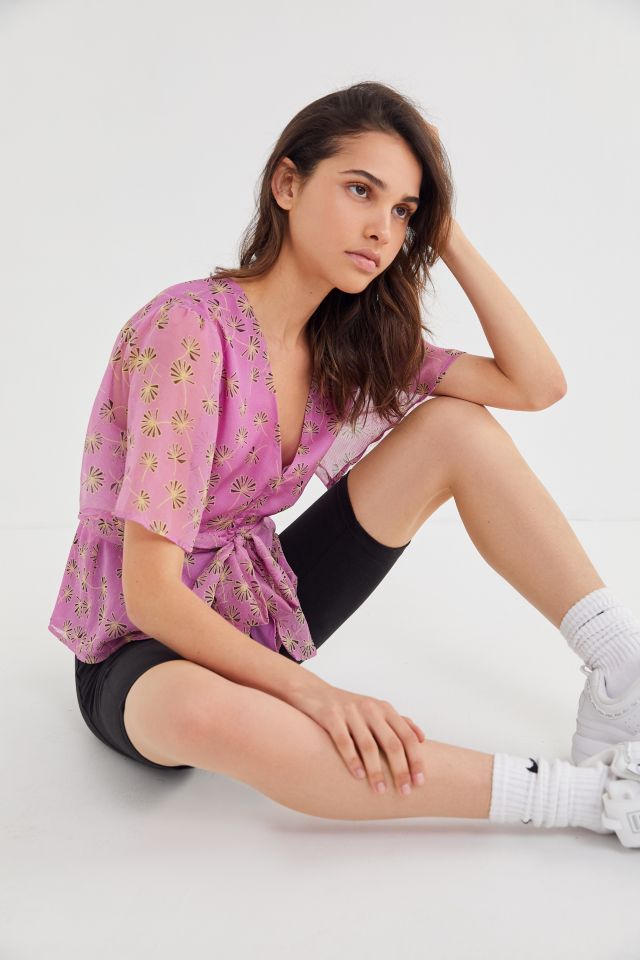 ASTR The Label Stevie Floral Tie-Front Top #1