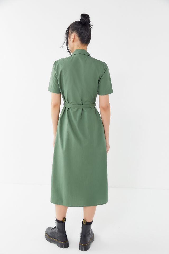 UO Holly Double-Breasted Midi Shirt Dress #2