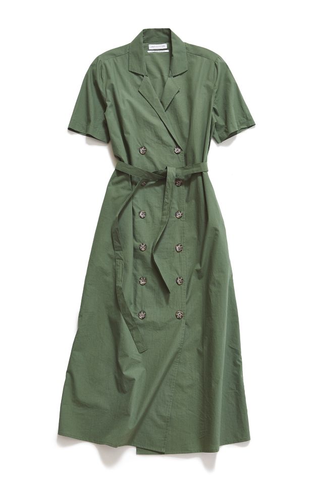 UO Holly Double-Breasted Midi Shirt Dress #4