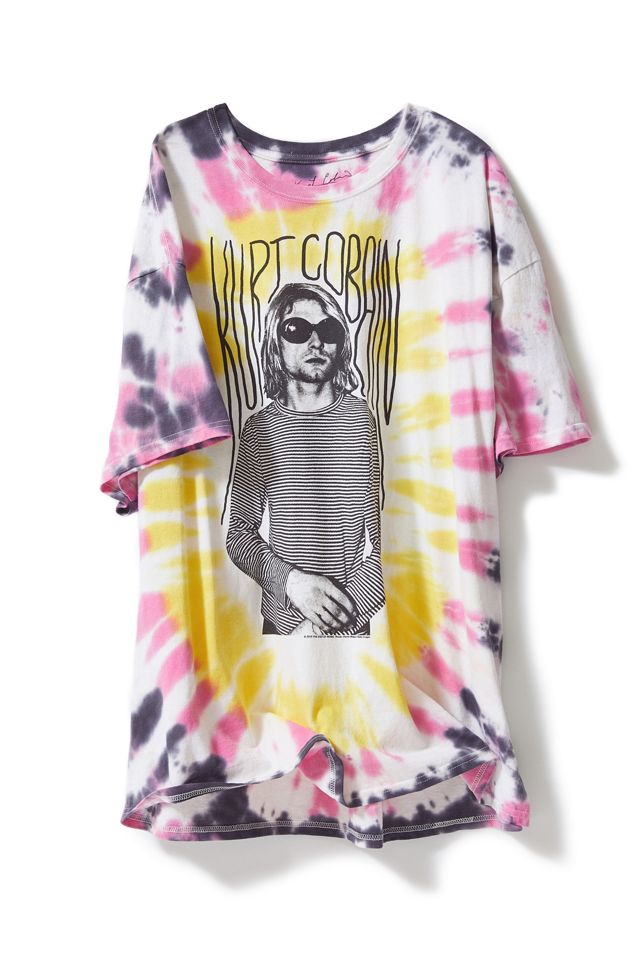 kurt cobain t shirt dress Kurt Cobain Wearing A Dress T Shirt M&O KNITS Medium Nirvana VTG Grunge 90s  Y2K
