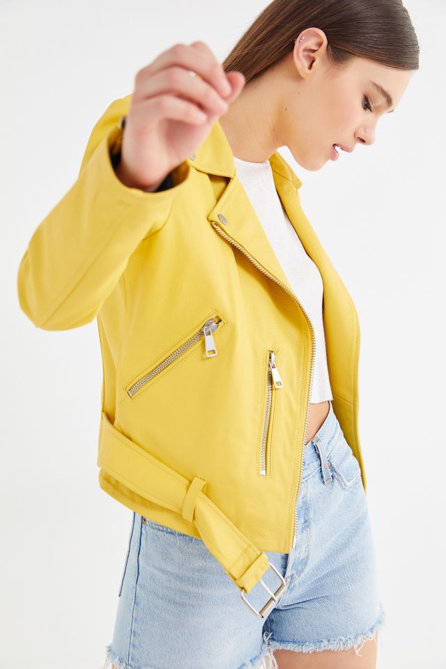 Bagatelle Pebbled Leather Biker Jacket #3