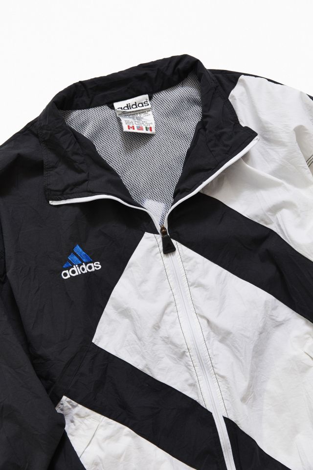 Vintage adidas ‘90s Black And White Windbreaker Jacket #2