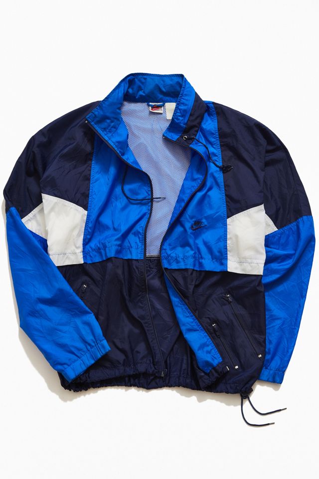 Vintage Nike ‘90s Blue Colorblock Windbreaker Jacket | Urban Outfitters
