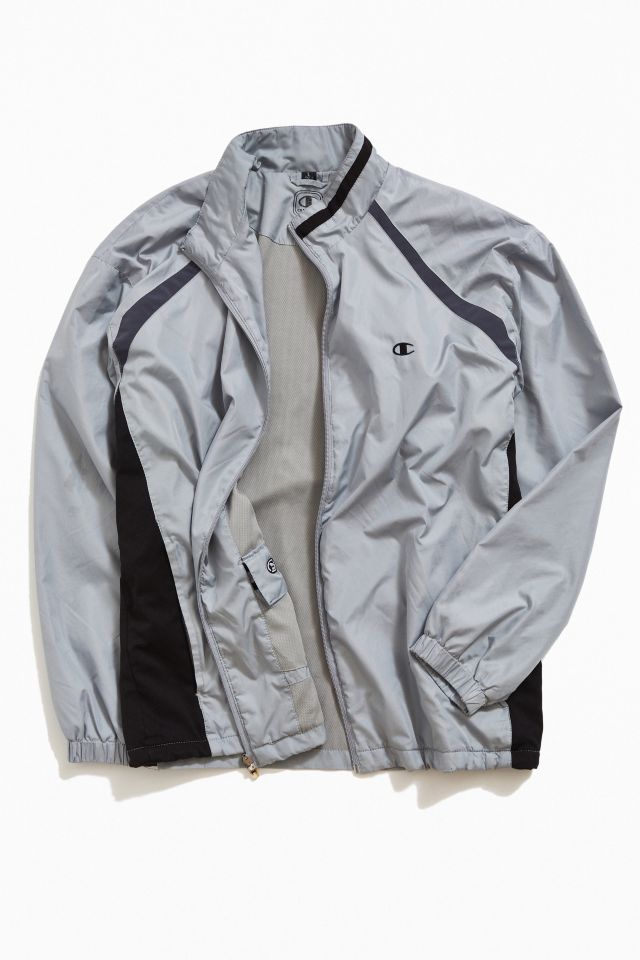 Vintage Champion '90s Grey Windbreaker Jacket | Urban Outfitters