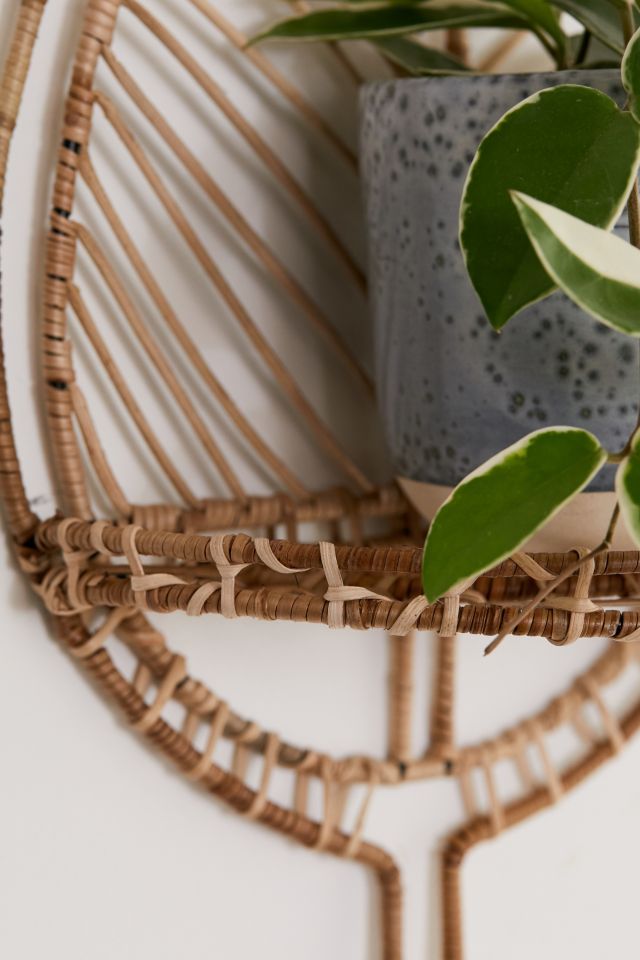 Rattan Leaf Wall Shelf #2