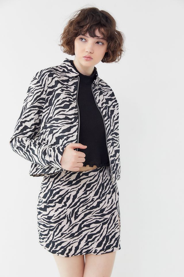 Motel Zebra Print Pelmet Mini Skirt #3