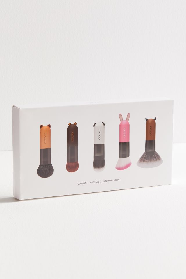 Docolor Cartoon Face 5-Piece Mini Kabuki Brush Set #2