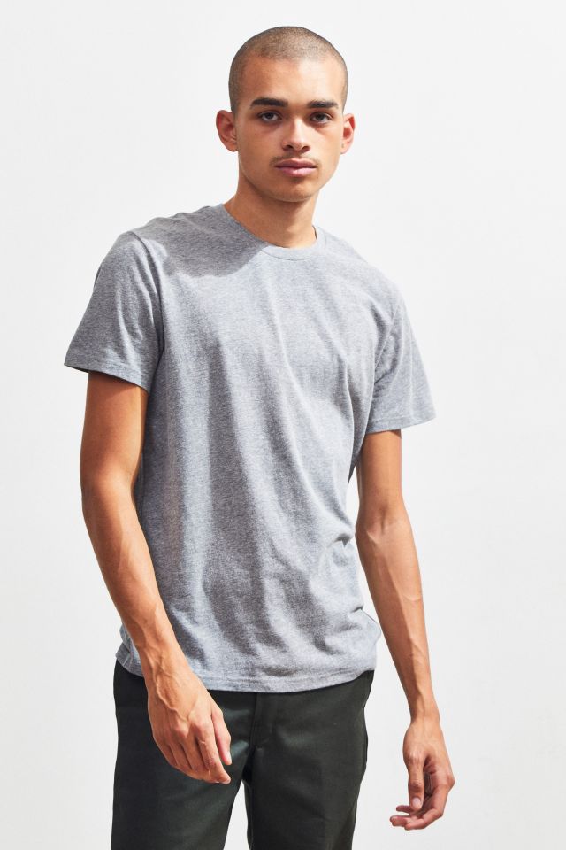 T-shirt à col rond délavé fait d'un mélange de trois tissus UO  #1