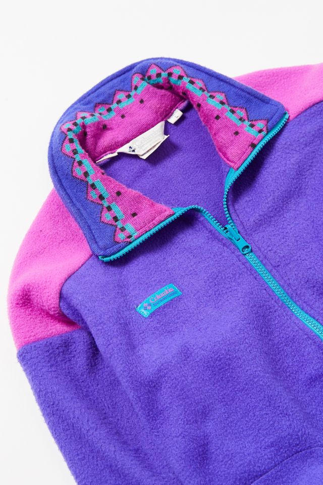 Vintage Columbia Purple + Pink Fleece Jacket #1
