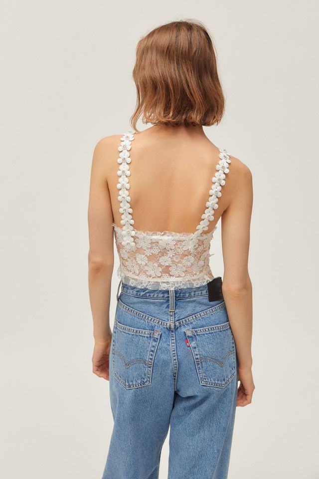 For Love & Lemons Rosette Lace Top #3