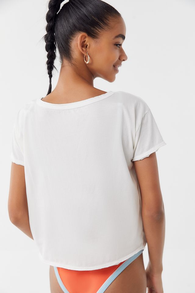 Roxy Logo Cropped Boyfriend Tee #2