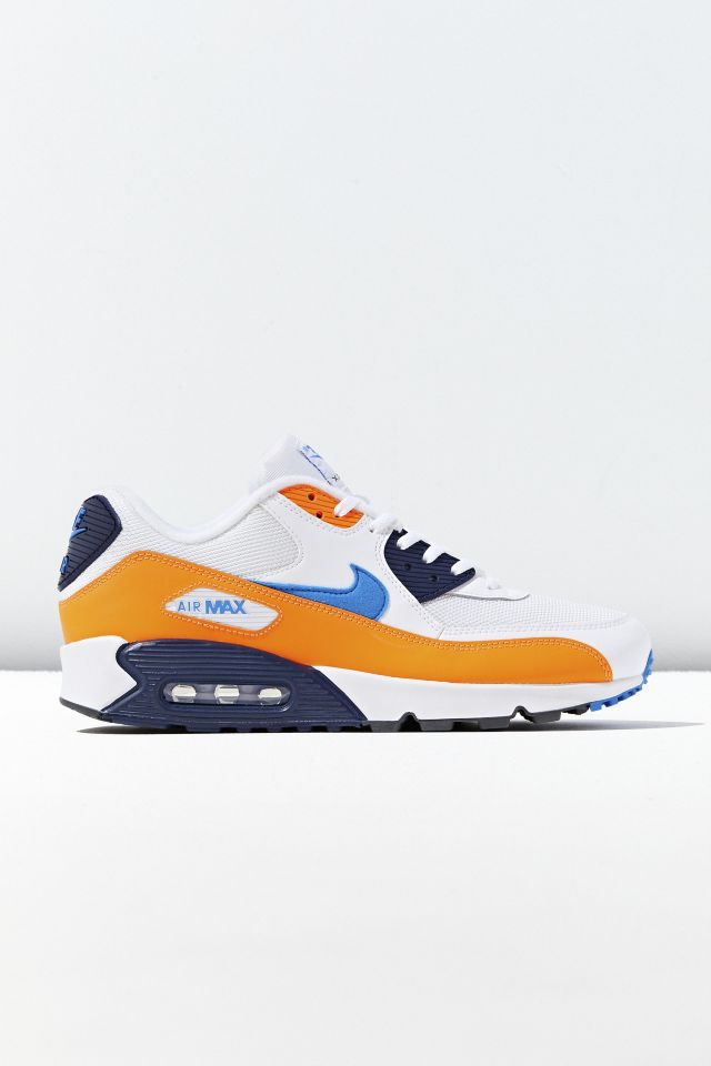 Nike air max 90 white photo blue hotsell total orange