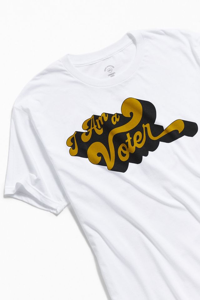 T-shirt UO Community Cares + I Am A Voter '70s #1