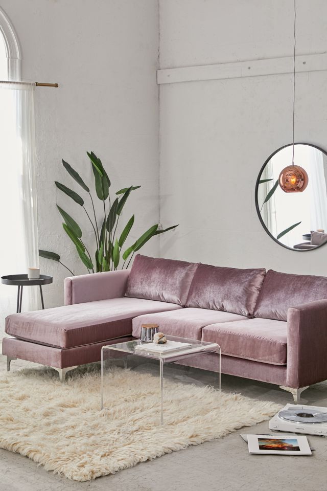 Affordable velvet deals sectional