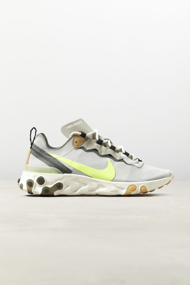 Nike React Element 55 White Green Spark Soar Marathon Running