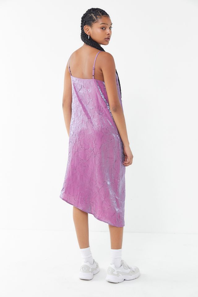 Urban Renewal Remnants Iridescent Asymmetrical Slip Dress #1