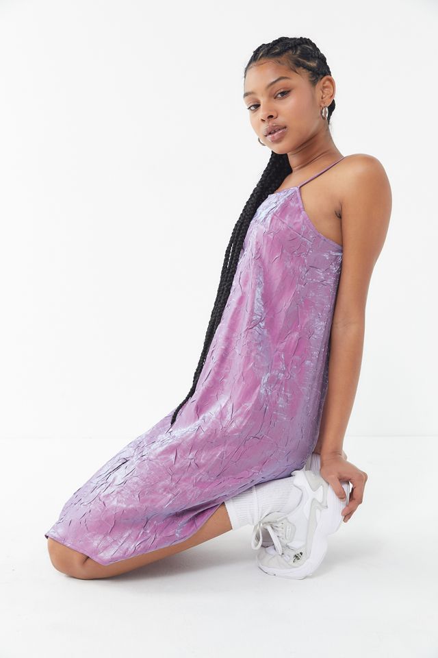 Urban Renewal Remnants Iridescent Asymmetrical Slip Dress #3