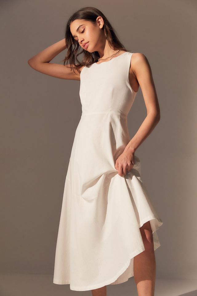 UO Linen Sleeveless Midi Dress #1
