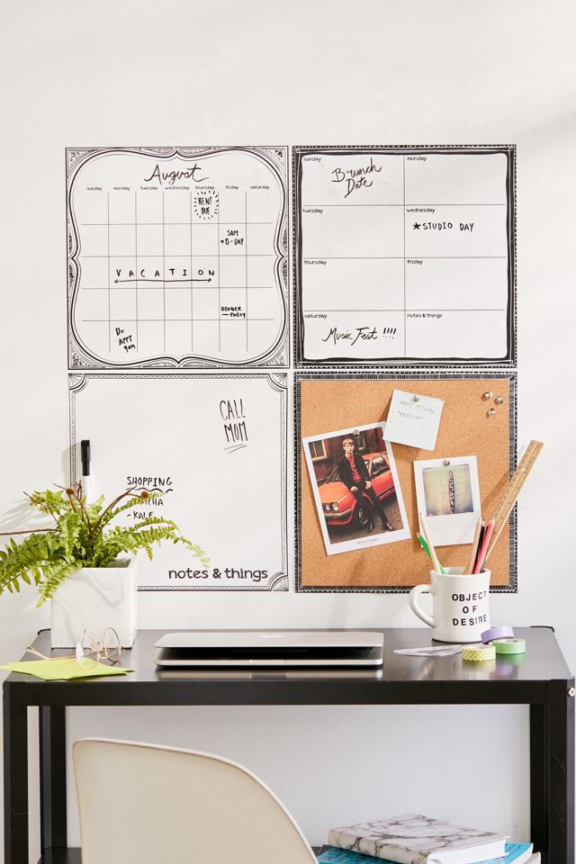 Peel   Stick Calendar Dry Erase Board Kit Urban Outfitters Canada