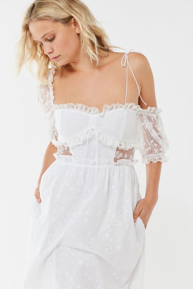 for love and lemons sadie midi dress For Love & Lemons Sadie Lace Midi Dress