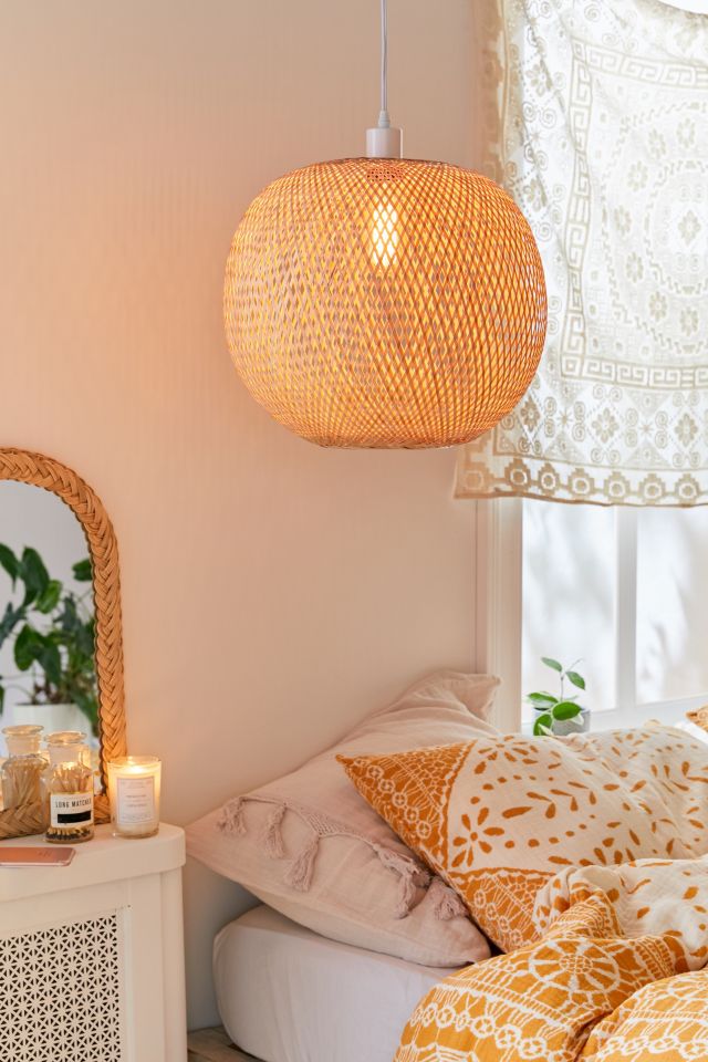 Urban outfitters rattan deals lamp