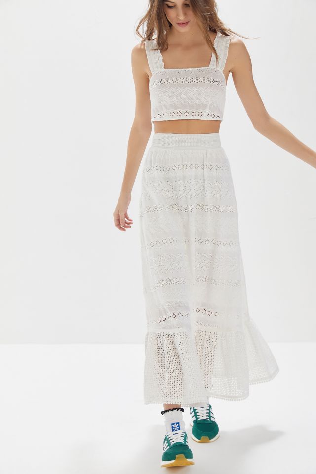 UO Suzy Eyelet Cropped Top #1
