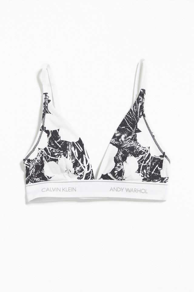 Calvin Klein X Andy Warhol Flower Print Racerback Bra