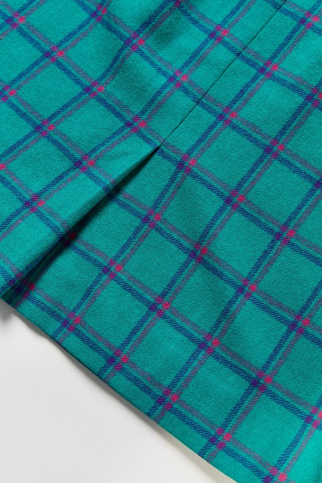 Vintage Pendleton Green Plaid Midi Skirt #3