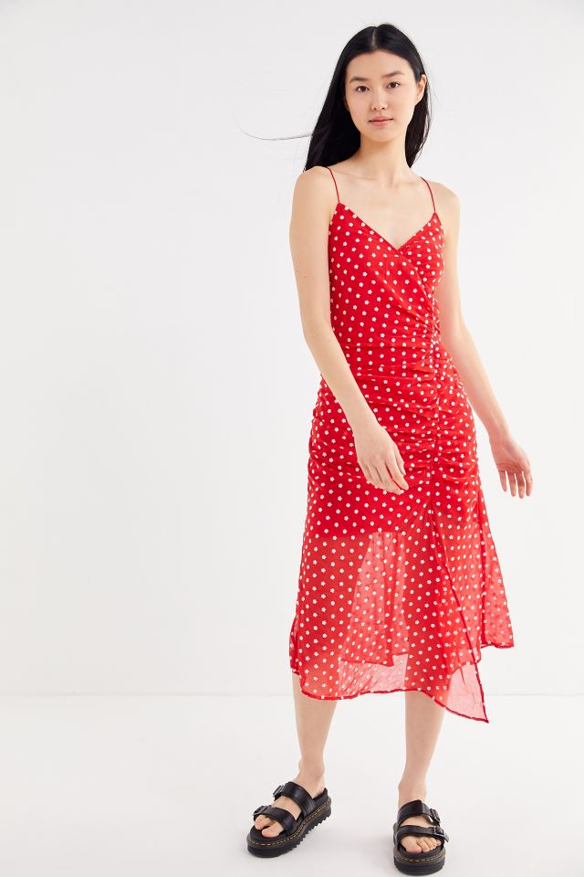 Finders Keepers Blossom Ruched Slip Midi Dress #2