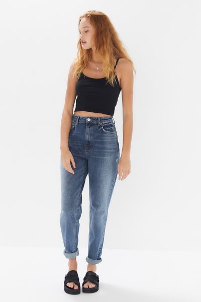 BDG High-Waisted Mom Jean – Patchwork Denim, Urban Outfitters