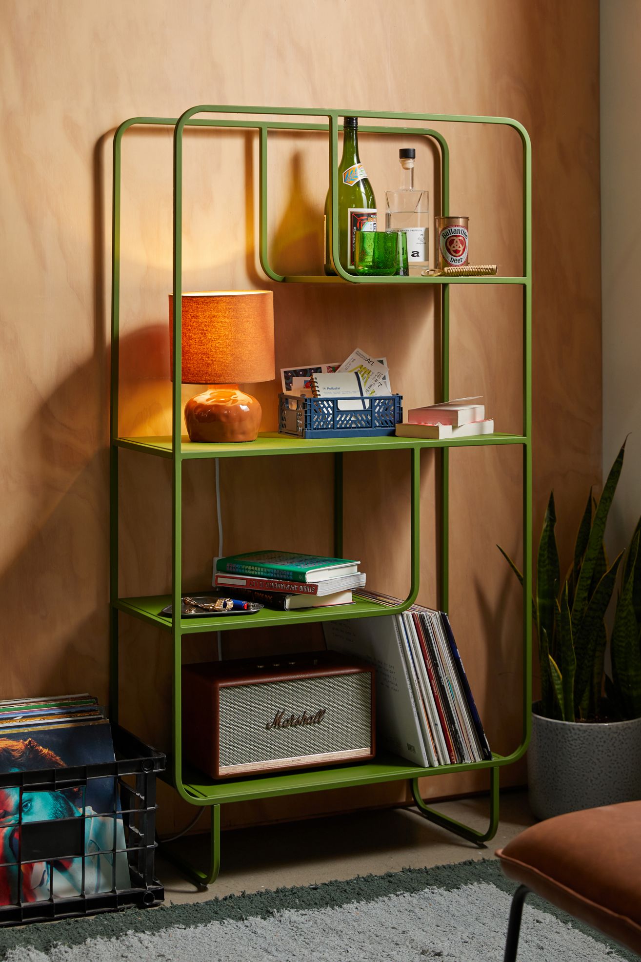 Alana Bookshelf - Green, ONE SIZE