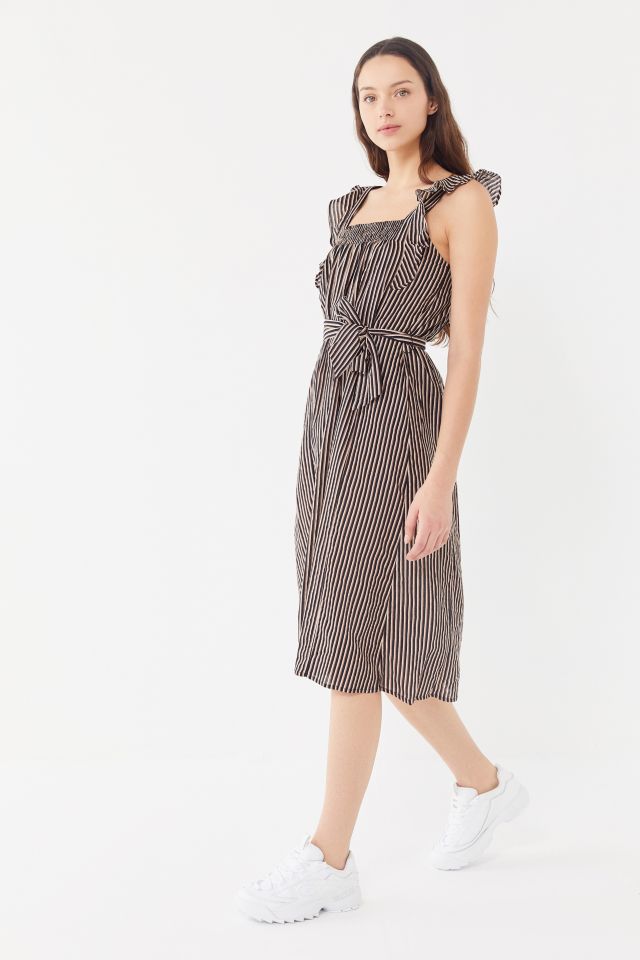 Lucca Couture Kalani Ruffle Square-Neck Midi Dress #1