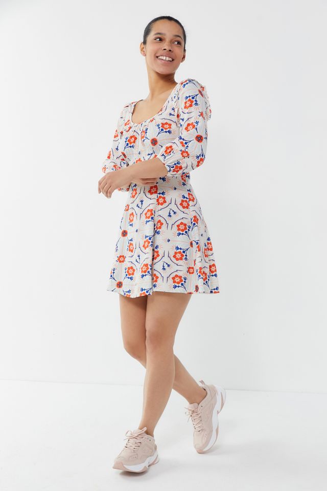 Cleobella Floral Empire Waist Mini Dress | Urban Outfitters