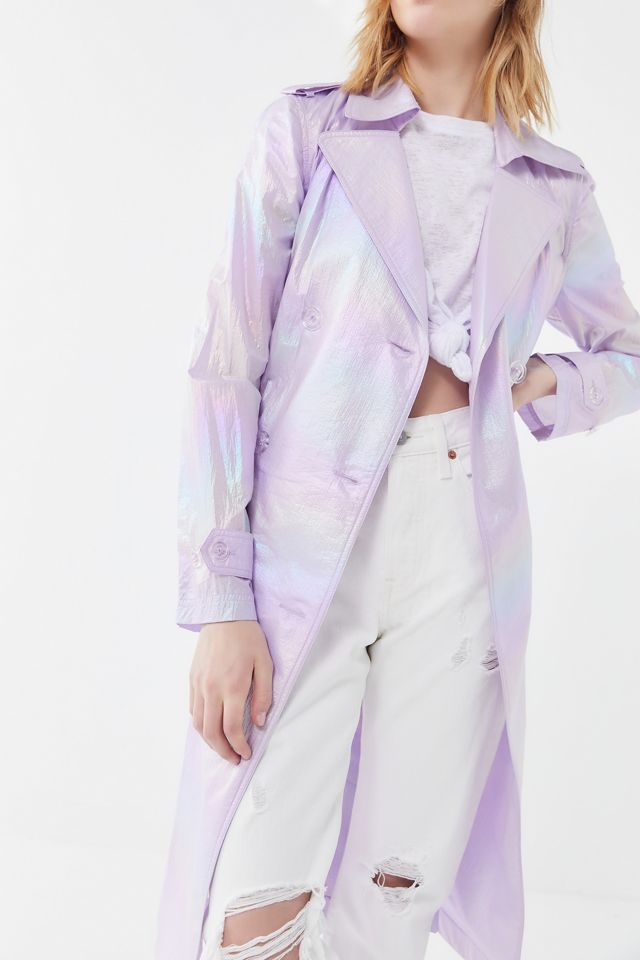 Avec Les Filles Iridescent Trench Coat #1