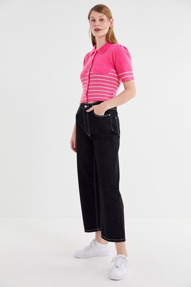 House Of Sunny Eyelash Button-Front Polo Shirt #2