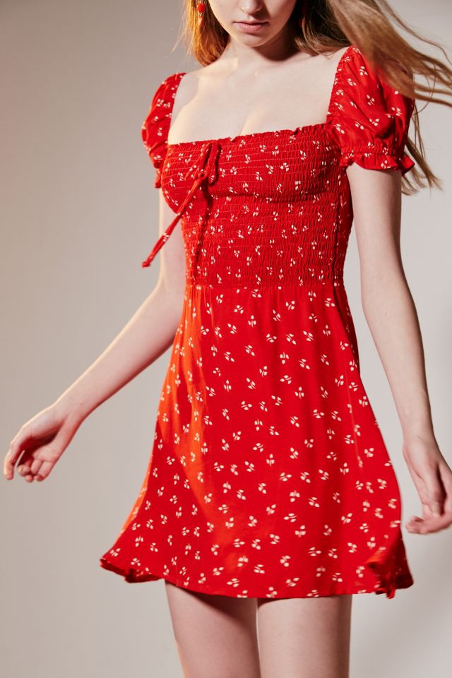 Urban outfitters red outlet floral dress