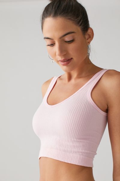 Ribbed Bralette Top - Pink