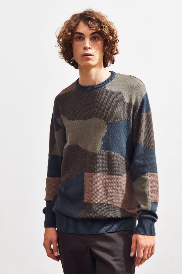 Barney Cools Camo Crew-Neck Sweater | Urban Outfitters