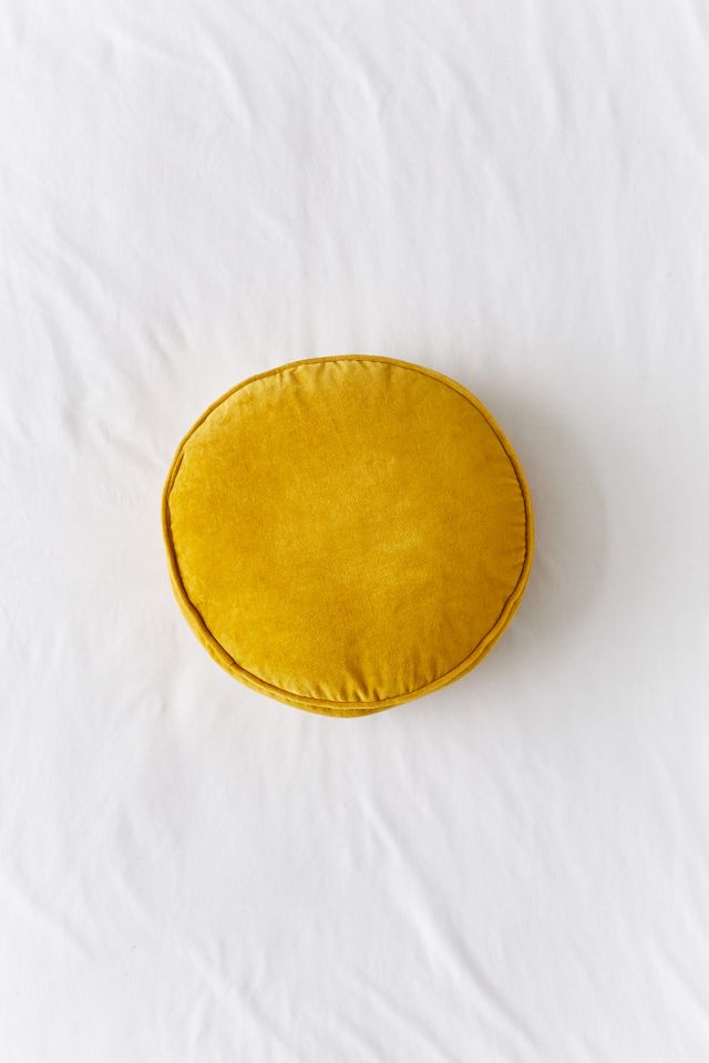 Stella Round Velvet Throw Pillow #1