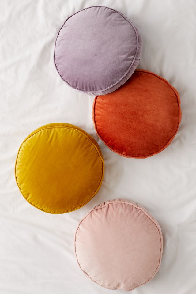 Stella Round Velvet Throw Pillow #2