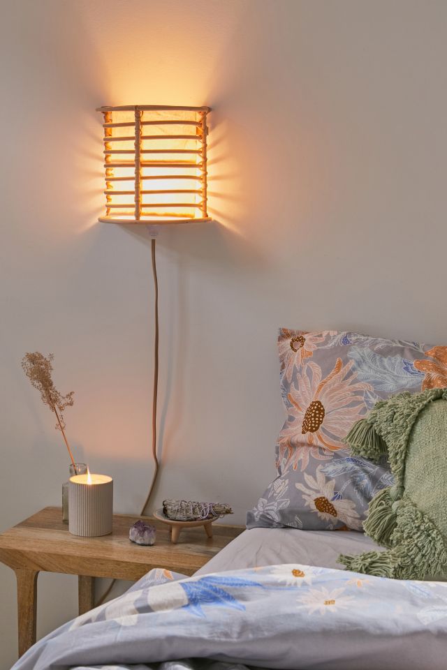 Rattan Lantern Sconce