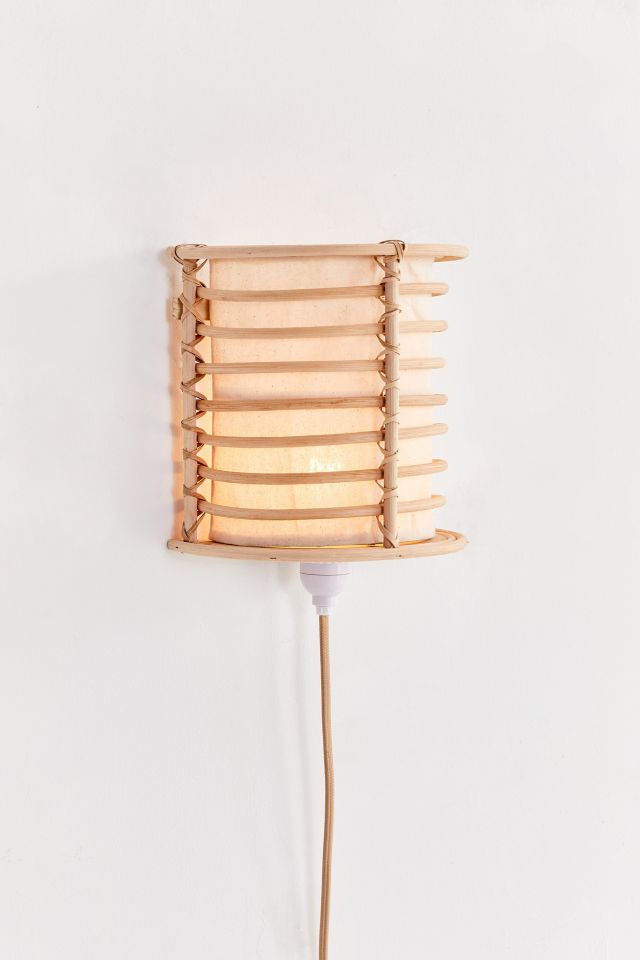 Rattan Lantern Sconce #2