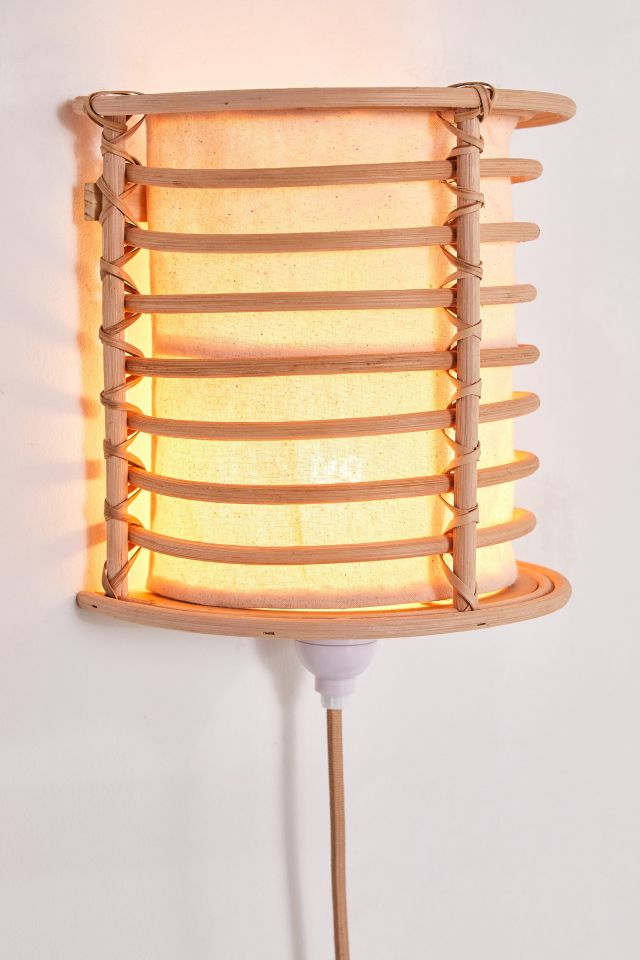 Rattan Lantern Sconce #3