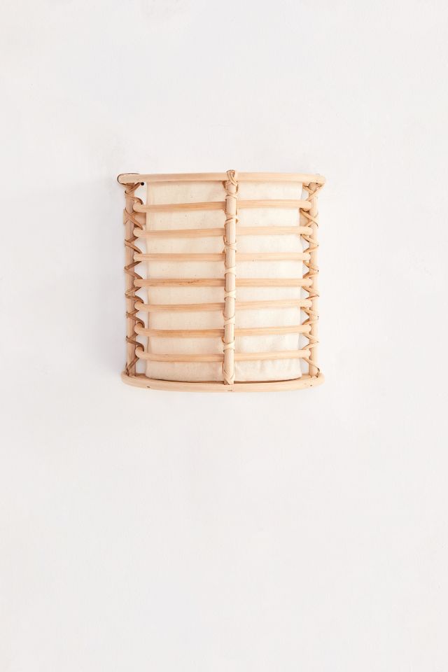 Rattan Lantern Sconce #4