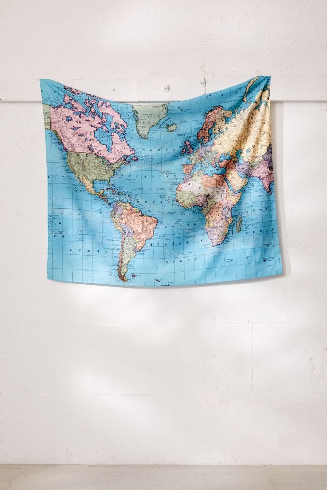 World map tapestry online urban outfitters