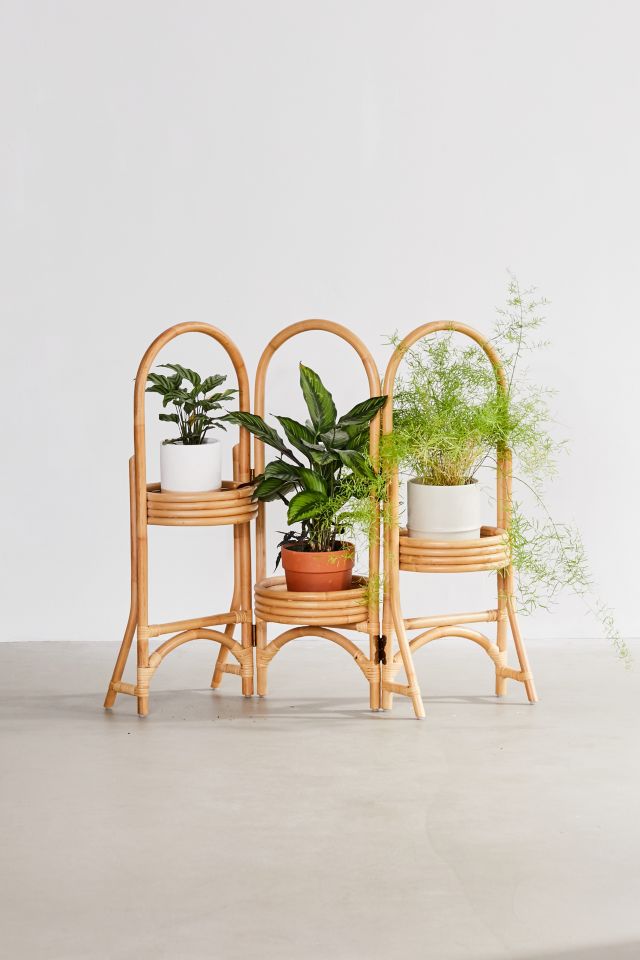 Rattan Tiered Rattan Plant Stand #3