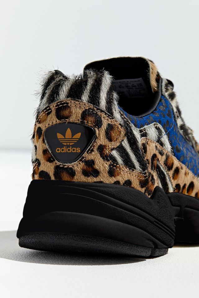 Adidas originals falcon trainers in contrast leopard on sale prints