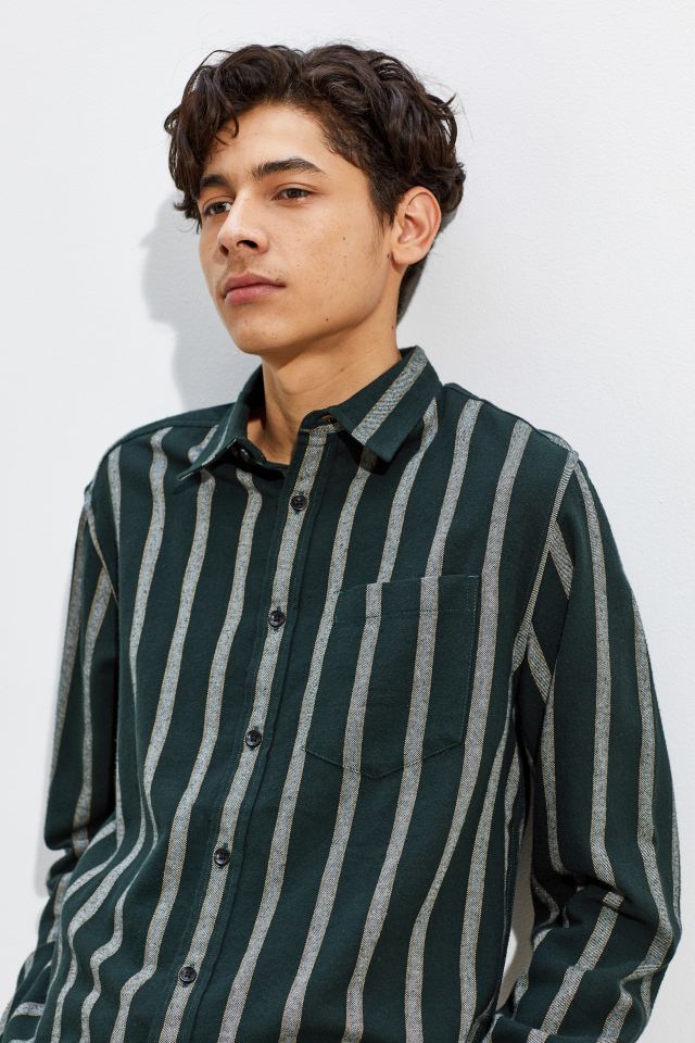 Chemise Boutonnée en Flanelle Rayée UO #2
